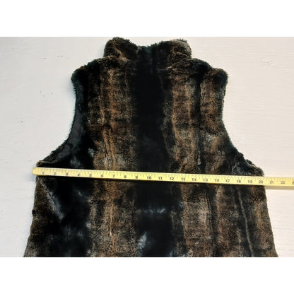 Brown (M) Luxurious Sleeveless Gilet Winter Genuine Fur Vest