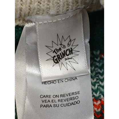 Grinch (2T) Cream High Neck Full Zip Knitted Holiday Jacket