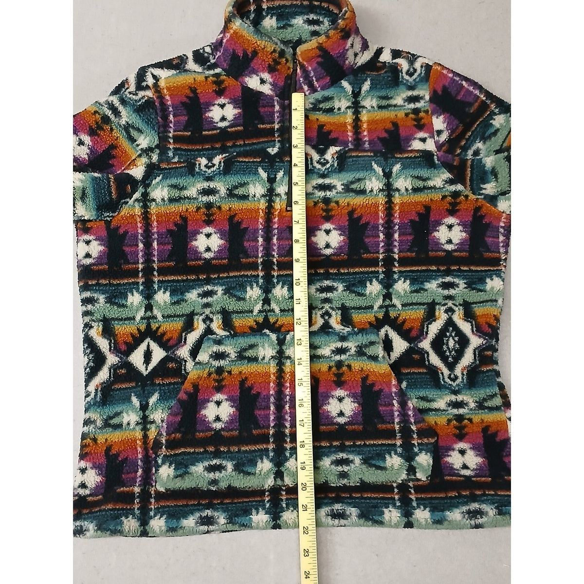 Crazy Train (Small) Multicolor Aztec/Western Fleece Jacket