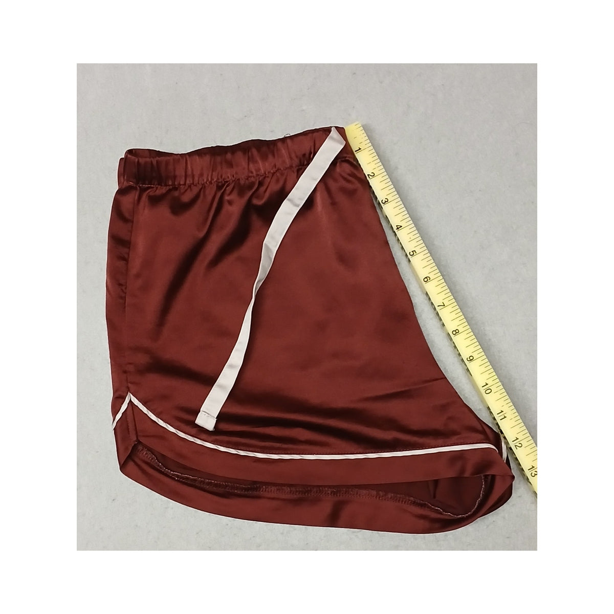 Stars Above (Small) Maroon Silk Notch Collar Button PJ's
