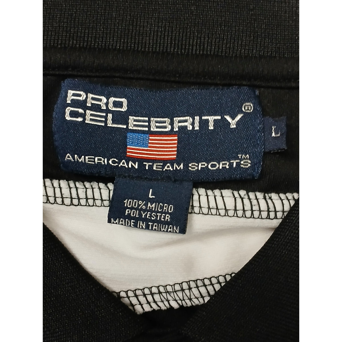 Pro Celebrity (Large) Black Short Sleeve Collar Golf Shirt