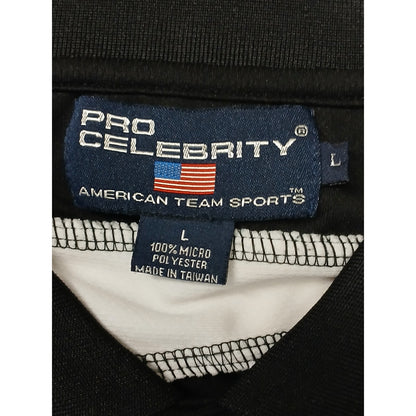 Pro Celebrity (Large) Black Short Sleeve Collar Golf Shirt