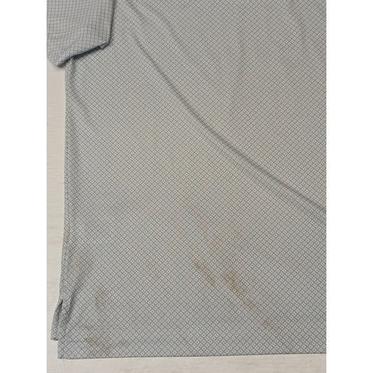 Foot Joy (XL) White Diamond Plaid Button Polo Collar Shirt
