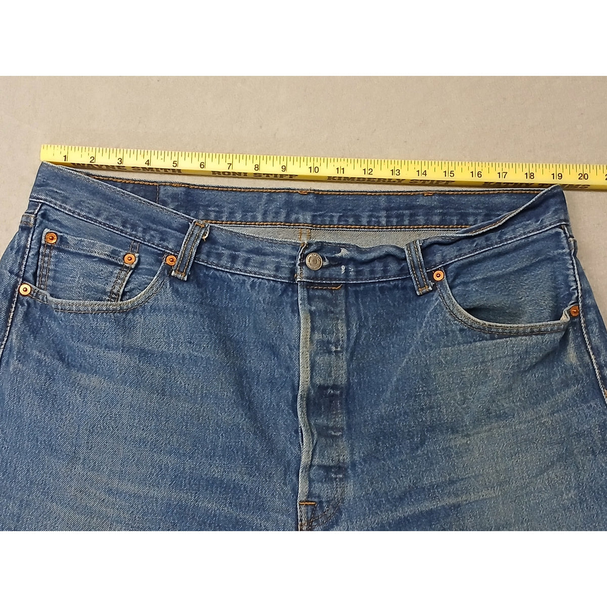 Levis (42x30) Men's Tapered Straight Leg Fit Blue Denim Jeans