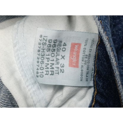Wrangler (40x32) Men's Straight Fit Blue Denim Jeans