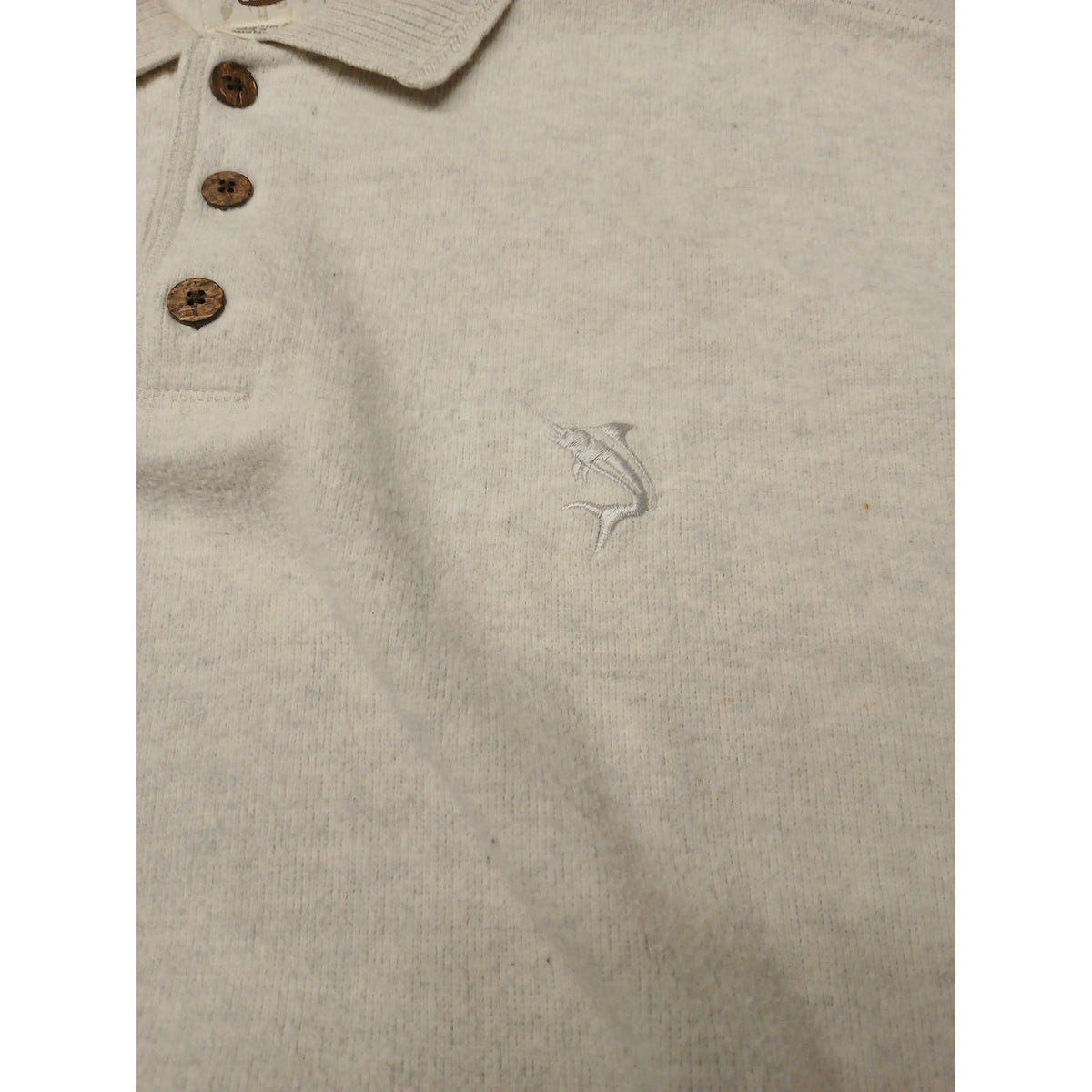 Original Island Sport (XL) Ivory Button Pullover Sweatshirt