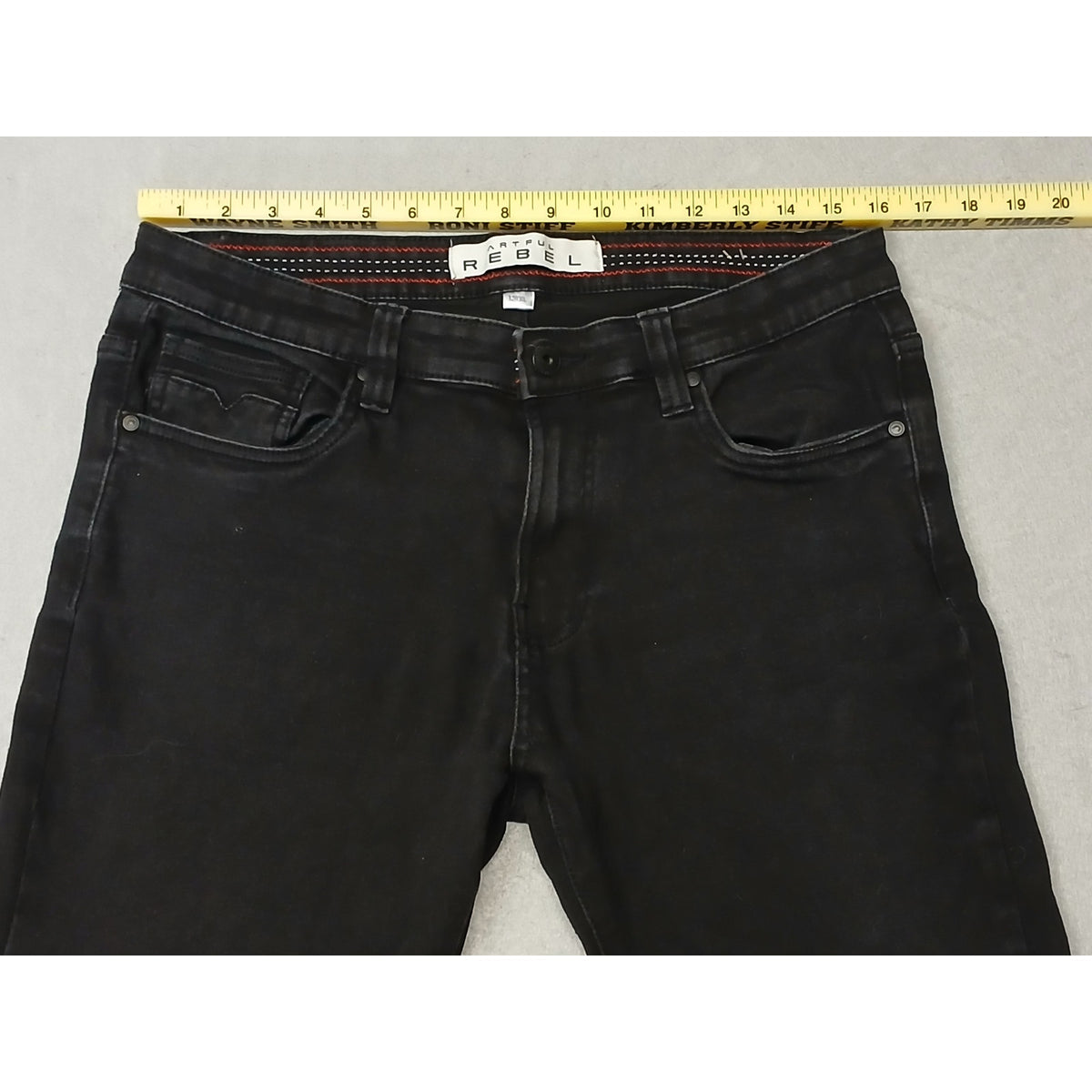 Artful Rebel (32x30) Black Jax Slim Stretch Straight Pants