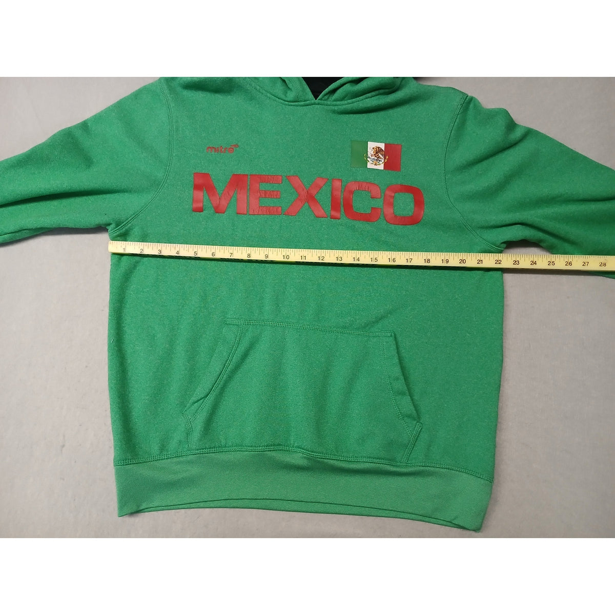 Mitre (Faded Size) Men's Green Mexico Hoodie Pullover