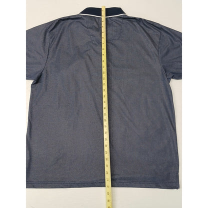 Vertical Sport (2XL) Blue Collar Button Polo Dress Shirt