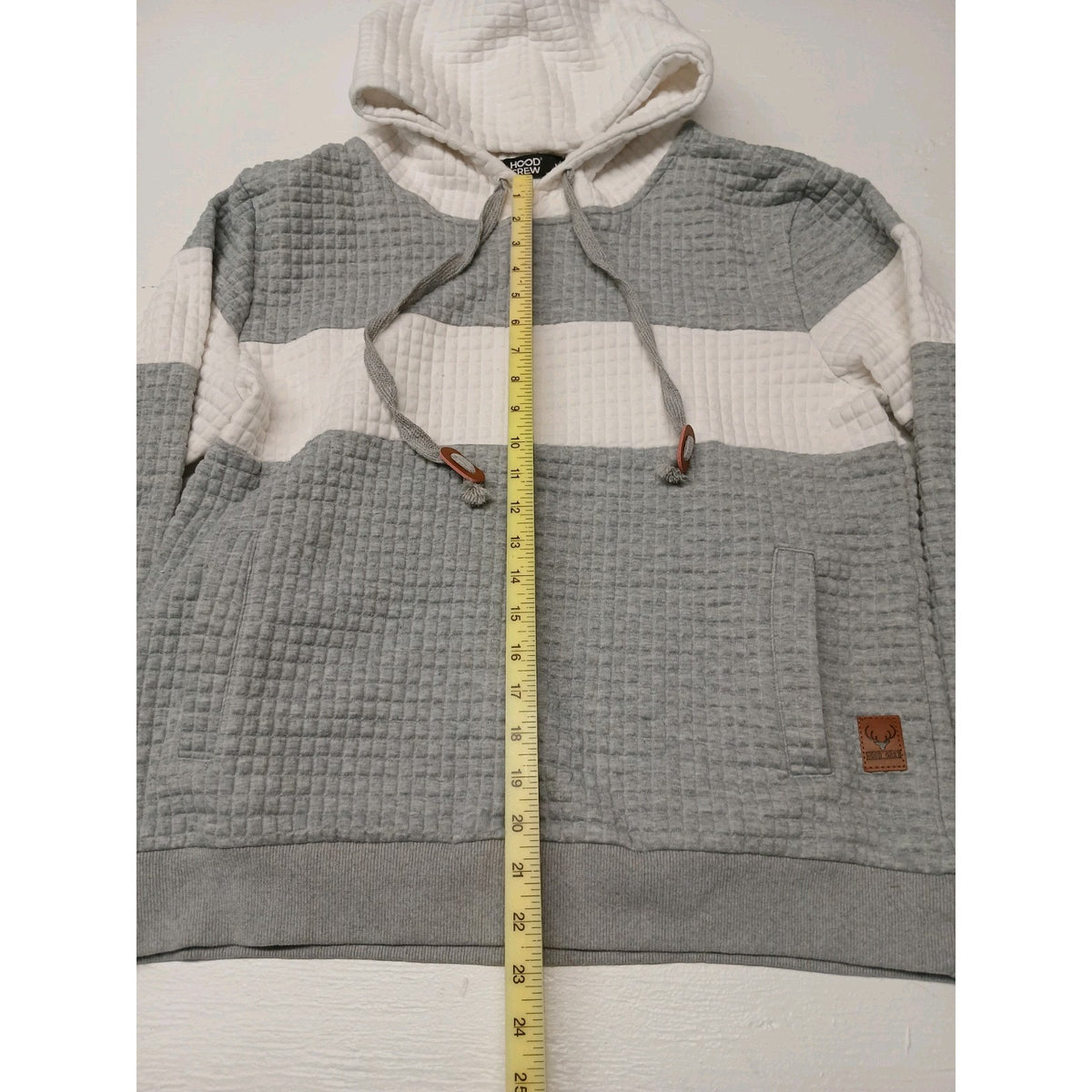 Hood Crew (Medium) Multicolor Waffle Pullover Hoodie