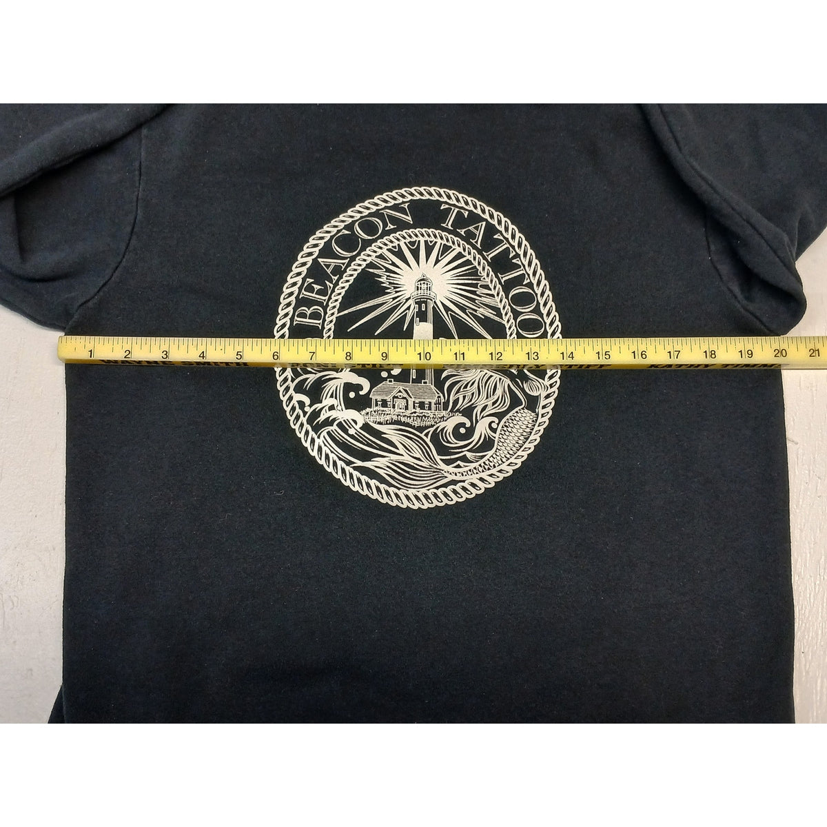 American Apparel (Large) Black Beacon Tattoo Full Zip Hoodie