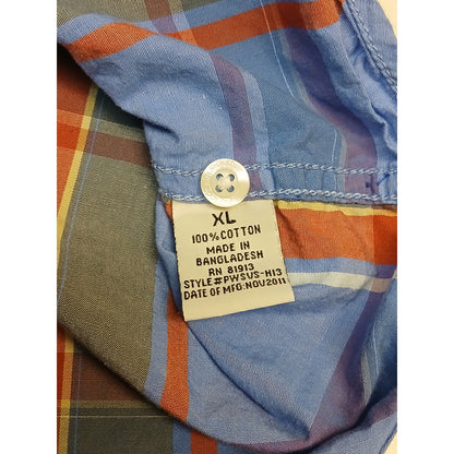 Paper Denim & Cloth (XL) Multi-Plaid Button Dress Shirt