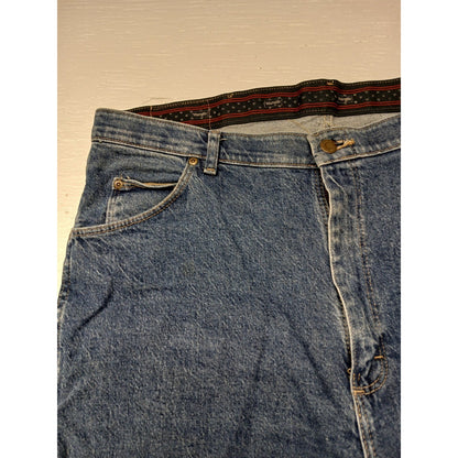 Wrangler (38x32) Men's Straight Blue Denim Jeans