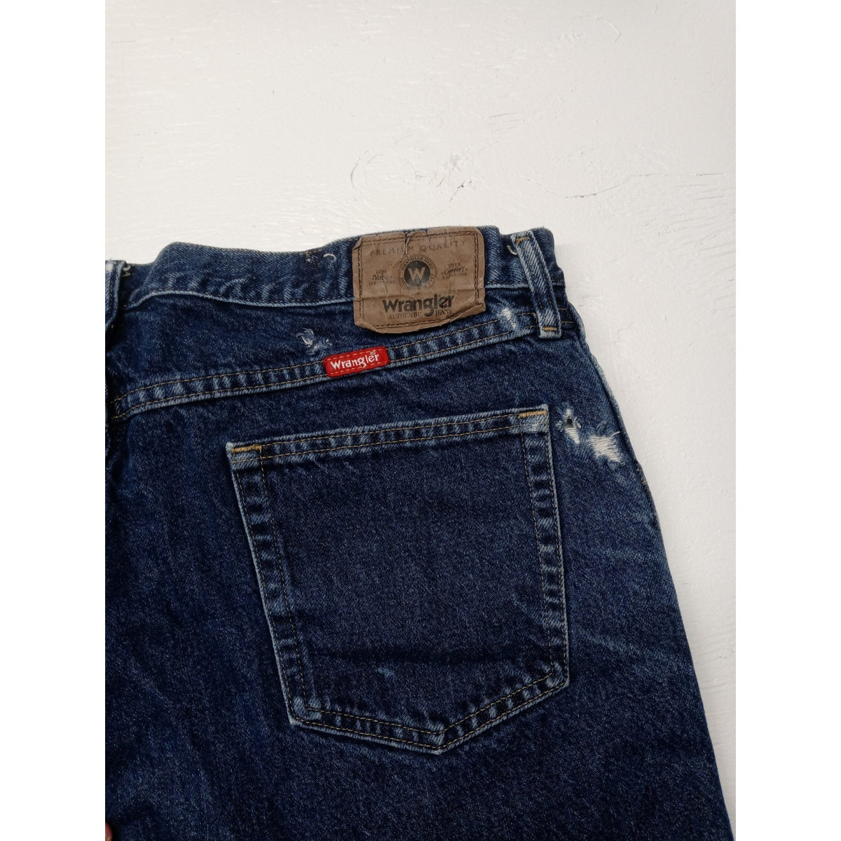 Wrangler (40x32) Men's Straight Fit Blue Denim Jeans