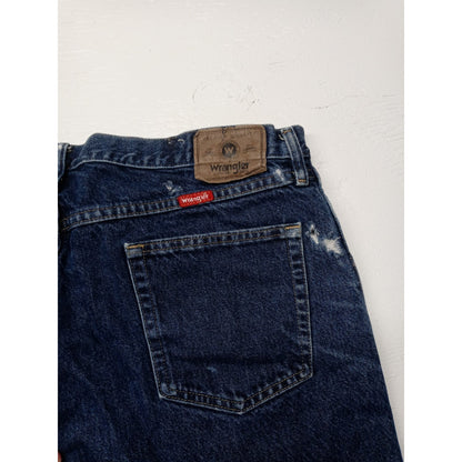 Wrangler (40x32) Men's Straight Fit Blue Denim Jeans