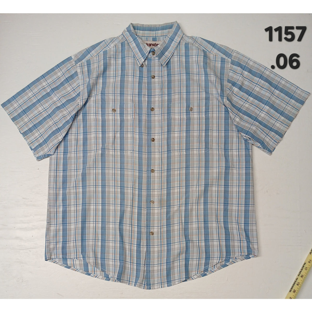 Wrangler (2XL) Multicolor Plaid Double Pocket Button Shirt