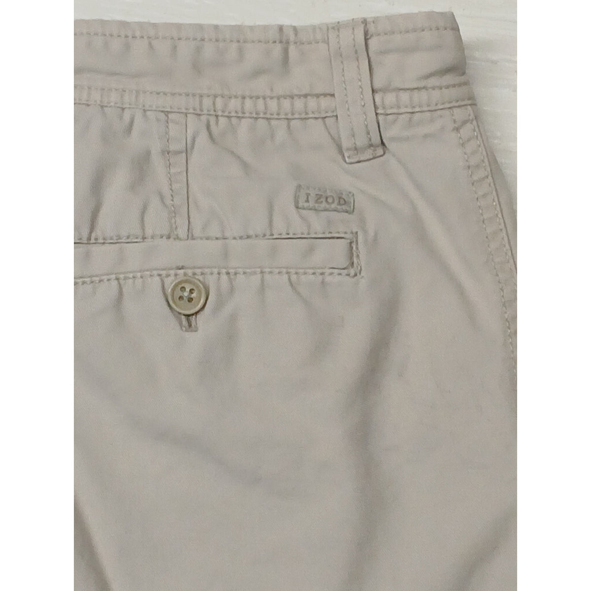 IZOD Saltwater (36) Ivory Khaki Chino Dress Shorts