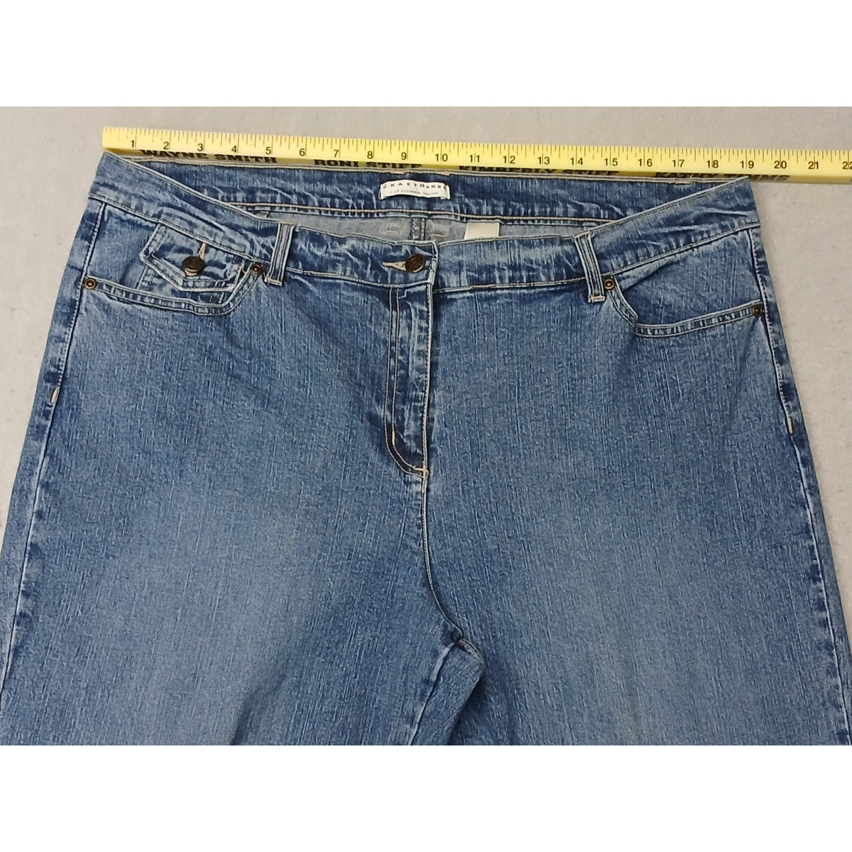 Crazy Horse (18) Women's Straight Leg Stretch Blue Denim Jeans