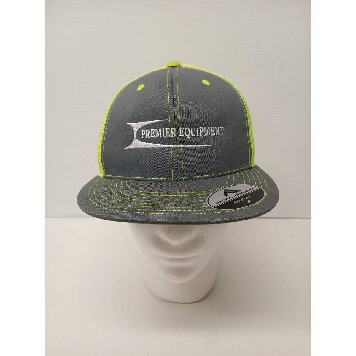 Pacific (OSFM) Neon Green Mesh Snapback Hat/Cap