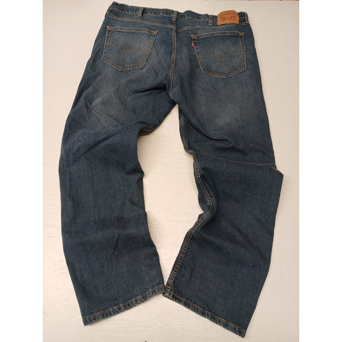Levi's (42x32) Relaxed Straight Boot Cut Blue Denim Jeans