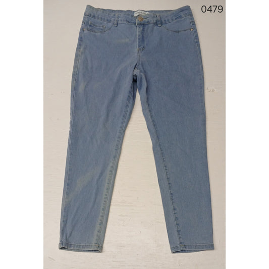 Honey & Bristle (12P) Straight Blue Denim Stretch Jeans