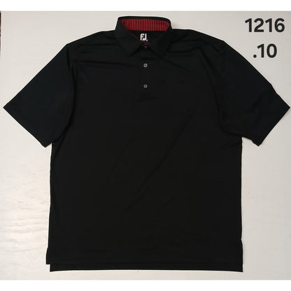 Foot Joy (XL) Black Button Short Sleeve Collar Polo Shirt