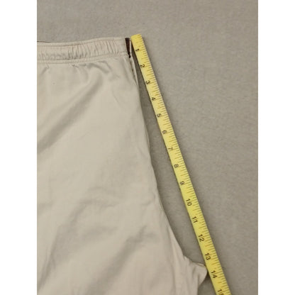 Chaps Ralph Lauren (Large) Men's Beige Vintage Cotton String and Zip Shorts