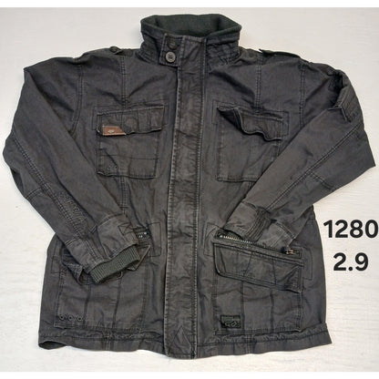 Fox Riders Co. (XL) Vintage Charcoal Heavy Cargo Jacket