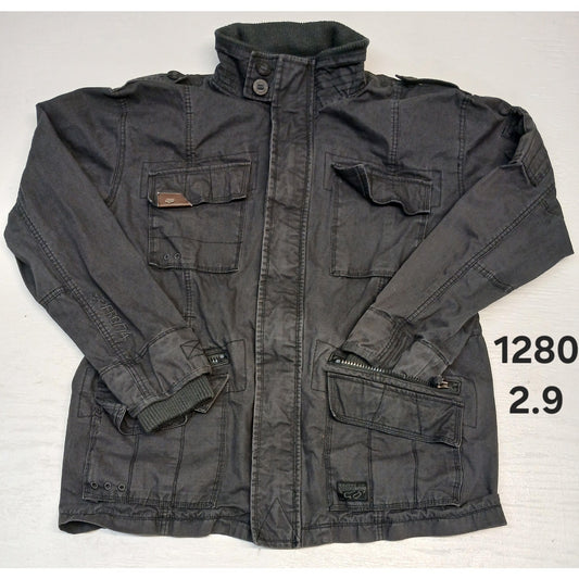 Fox Riders Co. (XL) Vintage Charcoal Heavy Cargo Jacket