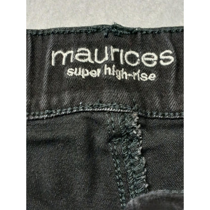 Maurices (Medium) Black Short Super High Rise Rugged Jeans