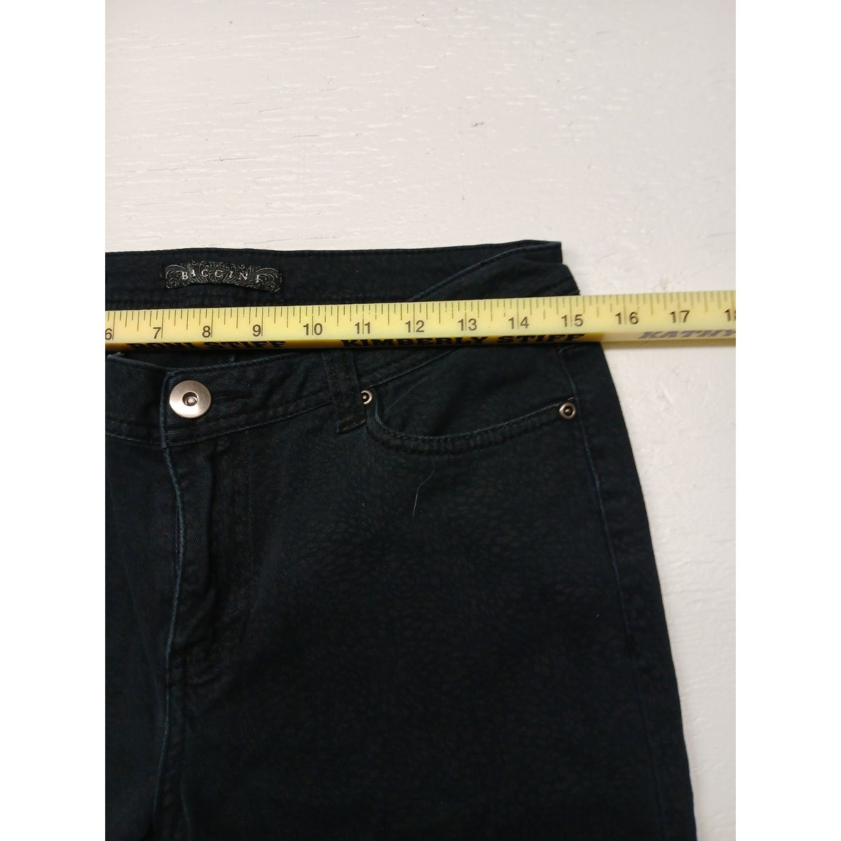 Baccini (10P) Women's Black Cheetah Printed Stretch Jeans
