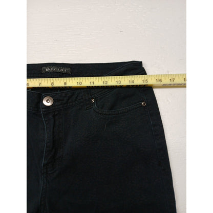 Baccini (10P) Women's Black Cheetah Printed Stretch Jeans