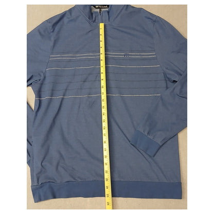 Travis Mathew (Medium) Blue Silk Stretch Zip Pullover