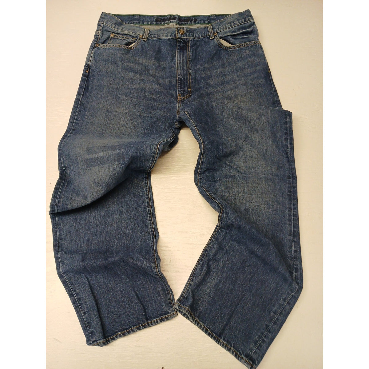 Cremieux (40x32) Relaxed Baggy Straight Fit Blue Denim Jeans
