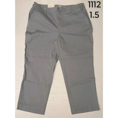 A New Day (18) Gray High Waist Stretch Straight Leg Pants