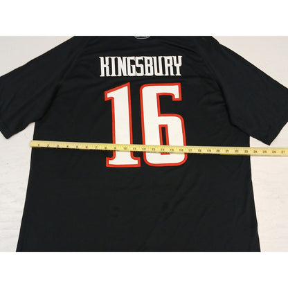 Under Armour (2XL) Black Loose #16 Kingsbury Football Jersey
