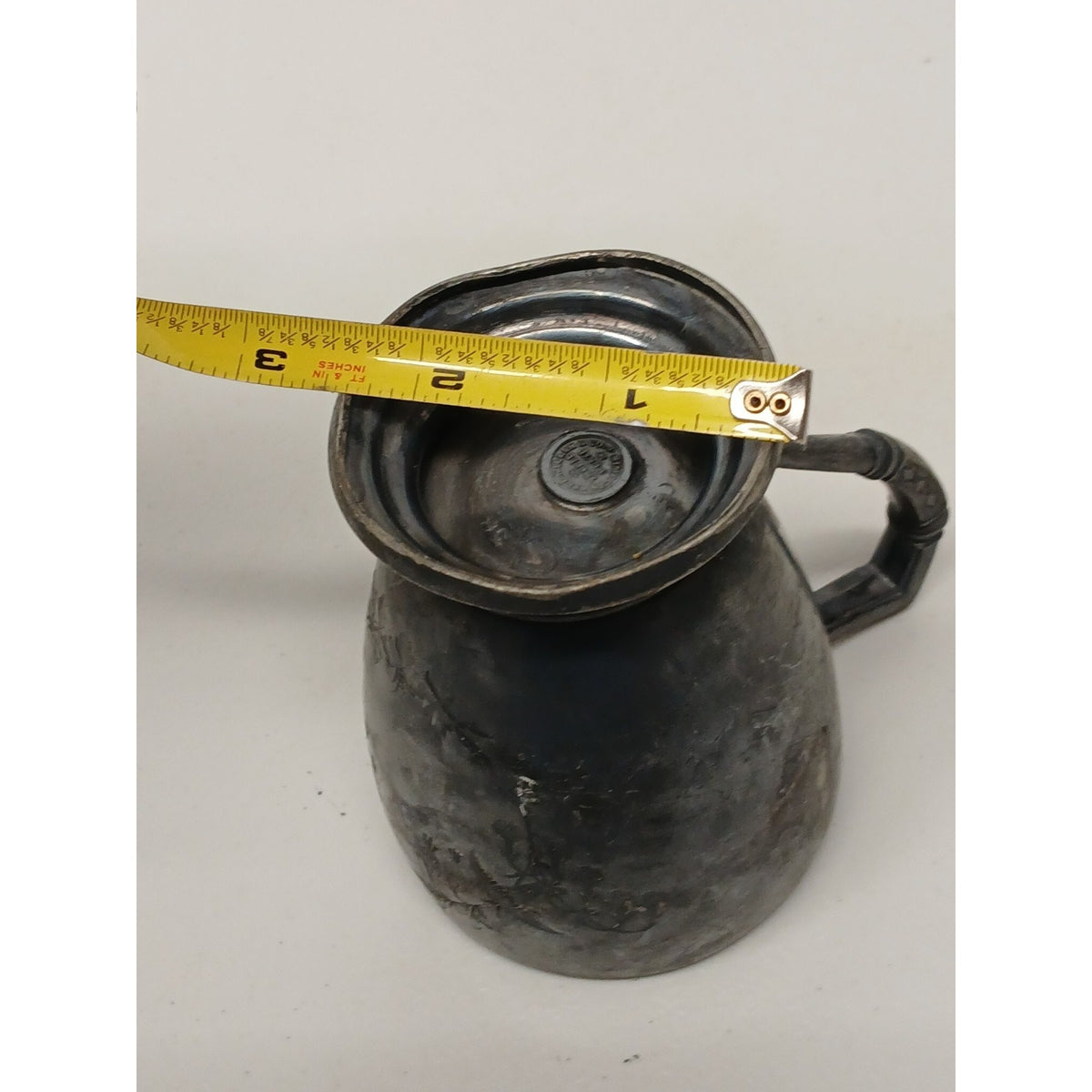Simpson Hall Miller & Co. Treble Plate Antique Cup with Floral Engraved Design