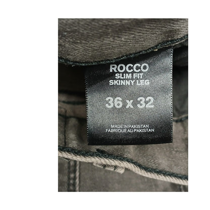 Express Jeans (36x32) Black Faded Rocco Slim Skinny Jeans