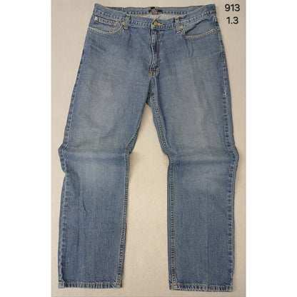 Alfani (34x30) Men's Straight Leg Blue Denim Jeans