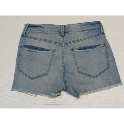 Mudd (5) Flex Stretch High Rise Shortie Light Denim Shorts