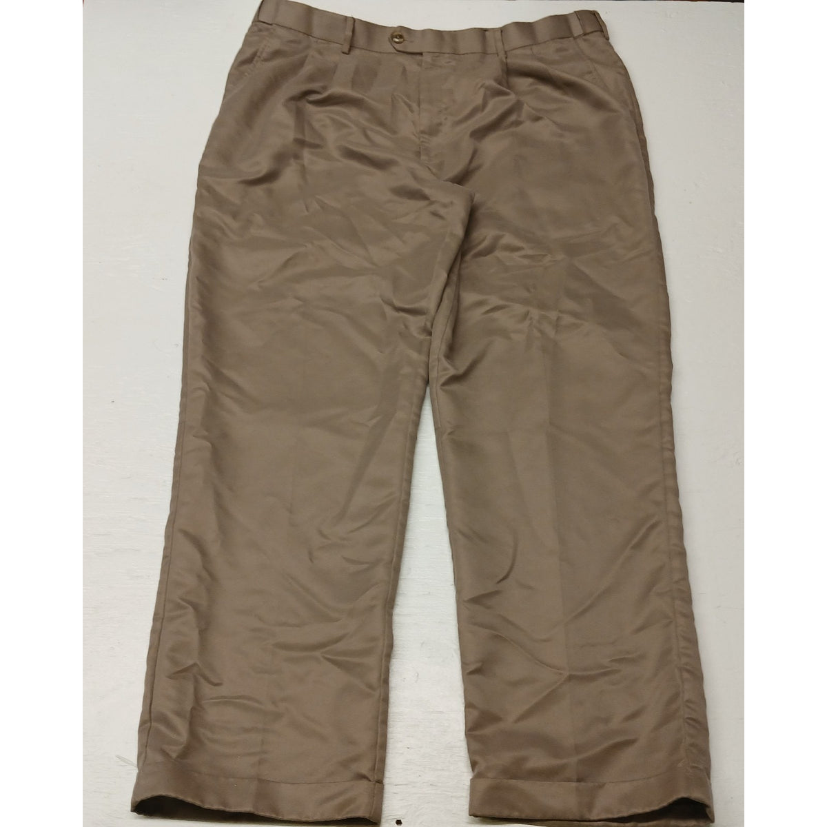 Perry Ellis (40x32) Tan Relaxed Fit Khaki Dress Slacks