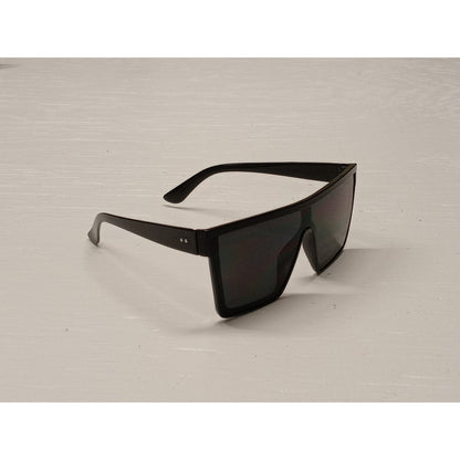 Unbranded Adults 2 Dot Silver Black Frames Black Lense Sunglasses Unisex New