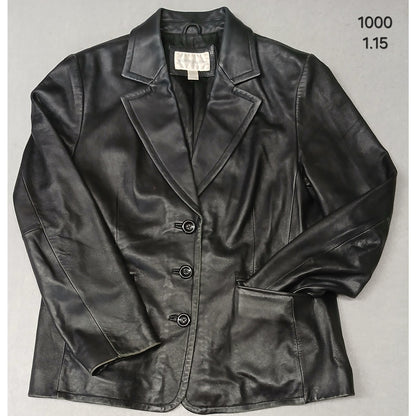 Worthington (Large) Vintage Genuine Basic Zip Leather Jacket