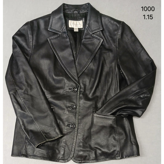 Worthington (Large) Vintage Genuine Basic Zip Leather Jacket