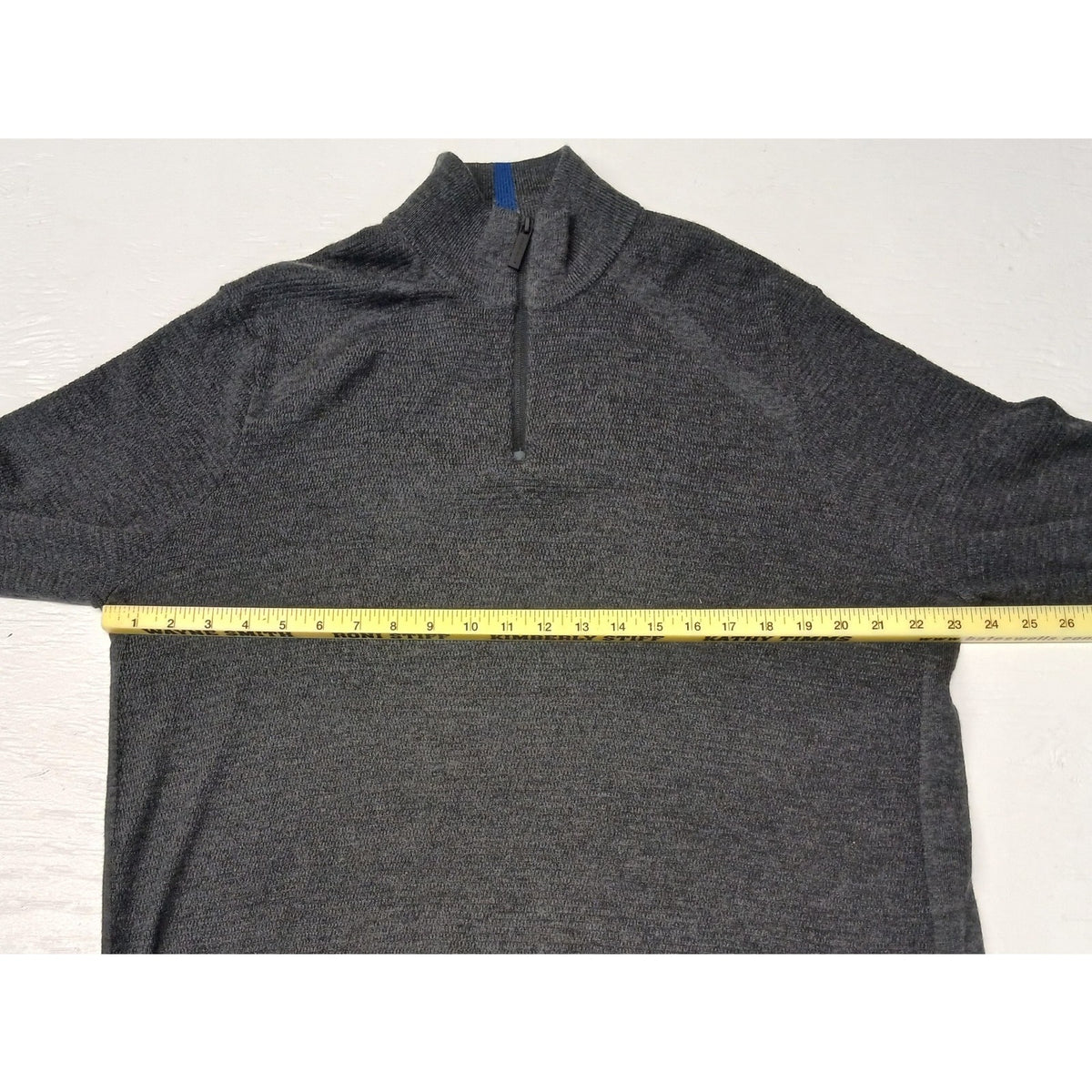 Perry Ellis Motion Merino Blend (XL) Gray Zip Sweatshirt