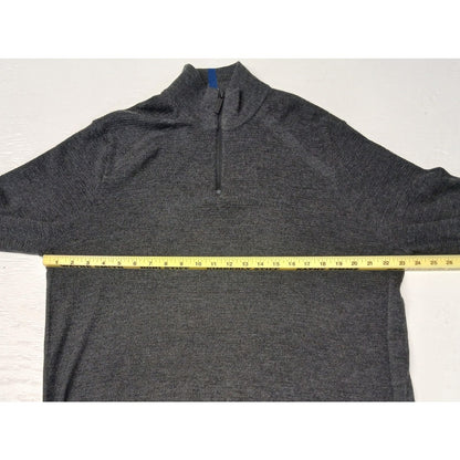 Perry Ellis Motion Merino Blend (XL) Gray Zip Sweatshirt