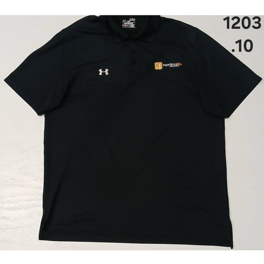 Under Armour (XL) Black Loose Short Sleeve DriFit Polo Shirt