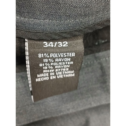 Savane (34x32) Gray Relaxed Fit Dress Slacks
