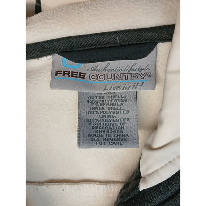 Free Country (Small) Cream Full Zip Athletic Outwear Jacket