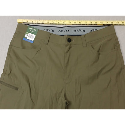 Orvis (36x30) Men's Olive Green Dri-Fit Straight Tech Pants